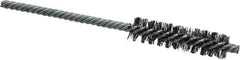 Weiler - 1/2" Diam Helical Steel Tube Brush - Double Spiral, 0.0104" Filament Diam, 2" Brush Length, 5" OAL, 5/32" Diam Shank - Exact Tool & Supply