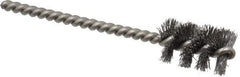 Weiler - 5/8" Diam Helical Steel Tube Brush - 0.008" Filament Diam, 1" Brush Length, 3-1/2" OAL, 3/16" Diam Stainless Steel Shank - Exact Tool & Supply