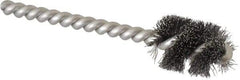 Weiler - 3/4" Diam Helical Steel Tube Brush - 0.008" Filament Diam, 1" Brush Length, 3-1/2" OAL, 7/32" Diam Stainless Steel Shank - Exact Tool & Supply