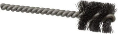 Weiler - 7/8" Diam Helical Steel Tube Brush - 0.008" Filament Diam, 1" Brush Length, 3-1/2" OAL, 7/32" Diam Stainless Steel Shank - Exact Tool & Supply