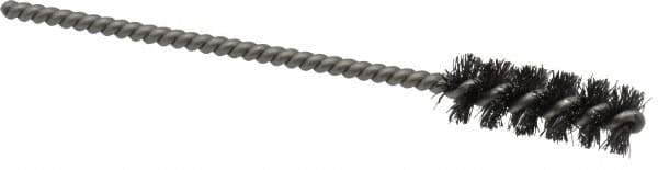 Weiler - 3/8" Diam Helical Steel Tube Brush - 0.006" Filament Diam, 1" Brush Length, 3-1/2" OAL, 1/8" Diam Stainless Steel Shank - Exact Tool & Supply