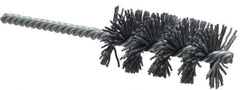 Weiler - 1-1/4" Diam Helical Nylon Tube Brush - Single Spiral, 0.035" Filament Diam, 2-1/2" Brush Length, 5-1/2" OAL, 1/4" Diam Shank - Exact Tool & Supply