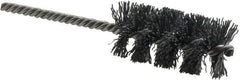 Weiler - 1-1/4" Diam Helical Nylon Tube Brush - Single Spiral, 0.022" Filament Diam, 2-1/2" Brush Length, 5-1/2" OAL, 1/4" Diam Shank - Exact Tool & Supply