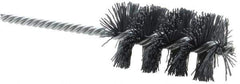 Weiler - 1-1/2" Diam Helical Nylon Tube Brush - Single Spiral, 0.022" Filament Diam, 2-1/2" Brush Length, 5-1/2" OAL, 1/4" Diam Shank - Exact Tool & Supply