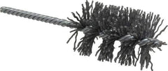 Weiler - 1-3/4" Diam Helical Nylon Tube Brush - Single Spiral, 0.04" Filament Diam, 2-1/2" Brush Length, 5-1/2" OAL, 1/4" Diam Shank - Exact Tool & Supply