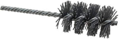 Weiler - 1-1/2" Diam Helical Nylon Tube Brush - Single Spiral, 0.04" Filament Diam, 2-1/2" Brush Length, 5-1/2" OAL, 1/4" Diam Shank - Exact Tool & Supply