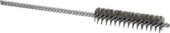Weiler - 3/8" Diam Helical Steel Tube Brush - Double Spiral, 0.003" Filament Diam, 2" Brush Length, 4" OAL, 1/8" Diam Shank - Exact Tool & Supply