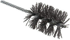 Weiler - 2" Diam Helical Nylon Tube Brush - Single Spiral, 0.04" Filament Diam, 2-1/2" Brush Length, 5-1/2" OAL, 1/4" Diam Shank - Exact Tool & Supply