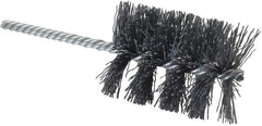Weiler - 2" Diam Helical Nylon Tube Brush - Single Spiral, 0.022" Filament Diam, 2-1/2" Brush Length, 5-1/2" OAL, 1/4" Diam Shank - Exact Tool & Supply