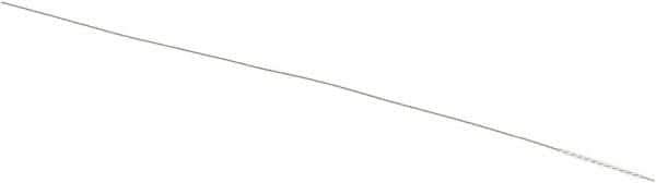 Weiler - 0.03" Diam Helical Nylon Tube Brush - 0.012" Filament Diam, 1/2" Brush Length, 4" OAL, 0.015" Diam Shank - Exact Tool & Supply