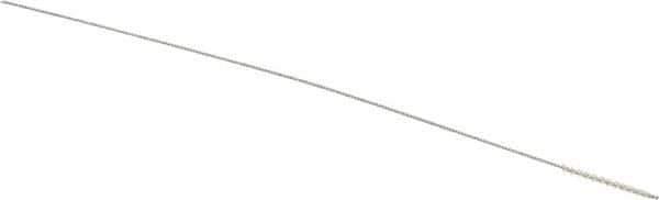 Weiler - 0.05" Diam Helical Nylon Tube Brush - 0.012" Filament Diam, 1/2" Brush Length, 4" OAL, 0.022" Diam Shank - Exact Tool & Supply