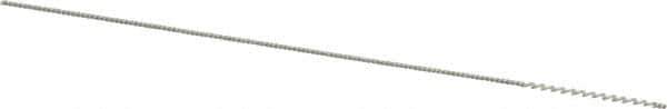 Weiler - 0.075" Diam Helical Nylon Tube Brush - 0.012" Filament Diam, 3/4" Brush Length, 4" OAL, 0.033" Diam Shank - Exact Tool & Supply