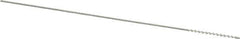 Weiler - 0.075" Diam Helical Nylon Tube Brush - 0.012" Filament Diam, 3/4" Brush Length, 4" OAL, 0.033" Diam Shank - Exact Tool & Supply