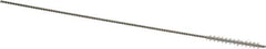 Weiler - 0.09" Diam Helical Nylon Tube Brush - 0.012" Filament Diam, 3/4" Brush Length, 4" OAL, 0.041" Diam Shank - Exact Tool & Supply