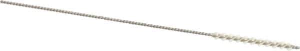Weiler - 0.105" Diam Helical Nylon Tube Brush - 0.012" Filament Diam, 1" Brush Length, 4" OAL, 0.041" Diam Shank - Exact Tool & Supply