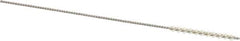 Weiler - 0.105" Diam Helical Nylon Tube Brush - 0.012" Filament Diam, 1" Brush Length, 4" OAL, 0.041" Diam Shank - Exact Tool & Supply