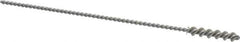 Weiler - 0.19" Diam Helical Nylon Tube Brush - 0.012" Filament Diam, 1" Brush Length, 5" OAL, 0.087" Diam Shank - Exact Tool & Supply