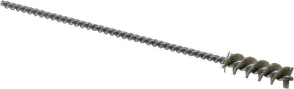 Weiler - 0.325" Diam Helical Nylon Tube Brush - 0.012" Filament Diam, 1" Brush Length, 5" OAL, 0.115" Diam Shank - Exact Tool & Supply