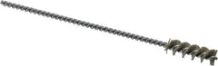 Weiler - 0.325" Diam Helical Nylon Tube Brush - 0.012" Filament Diam, 1" Brush Length, 5" OAL, 0.115" Diam Shank - Exact Tool & Supply