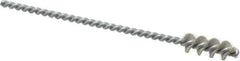 Weiler - 0.385" Diam Helical Nylon Tube Brush - 0.012" Filament Diam, 1" Brush Length, 5" OAL, 0.147" Diam Shank - Exact Tool & Supply