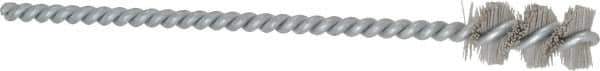 Weiler - 0.515" Diam Helical Nylon Tube Brush - 0.012" Filament Diam, 1" Brush Length, 5" OAL, 0.194" Diam Shank - Exact Tool & Supply