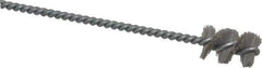 Weiler - 0.64" Diam Helical Nylon Tube Brush - 0.012" Filament Diam, 1" Brush Length, 5" OAL, 0.194" Diam Shank - Exact Tool & Supply