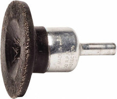 Weiler - 1-3/4" Brush Diam, Encapsulated, Crimped, Flared End Brush - 1/4" Diam Shank, 25,000 Max RPM - Exact Tool & Supply