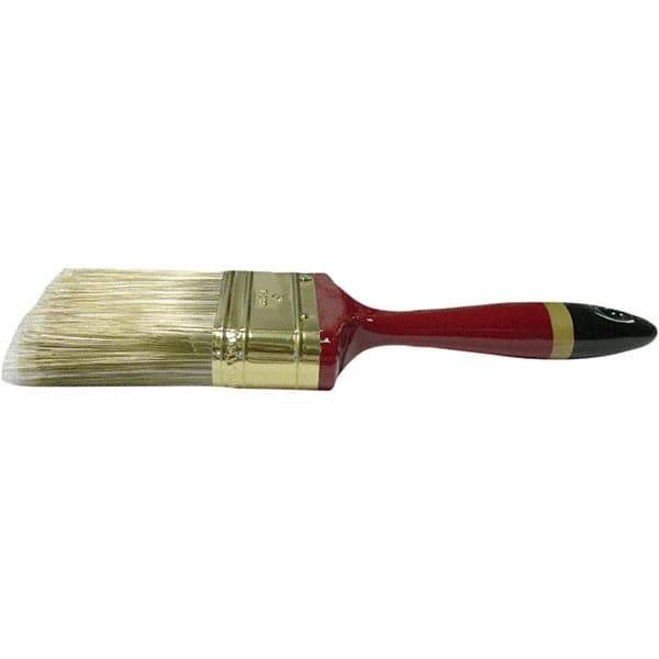 Weiler - 3" Flat Nylon/Polyester Varnish Brush - 3" Bristle Length, 7-1/8" Poly Foam Handle - Exact Tool & Supply