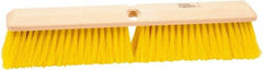 Weiler - 18" General Purpose Polypropylene Push Broom - 3" Bristle Length, Foam Block, Threaded Handle Connection, Handle Sold Separately - Exact Tool & Supply
