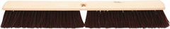 Weiler - 24" Heavy Duty Polypropylene Push Broom - 3" Bristle Length, Foam Block, Threaded Handle Connection, Handle Sold Separately - Exact Tool & Supply