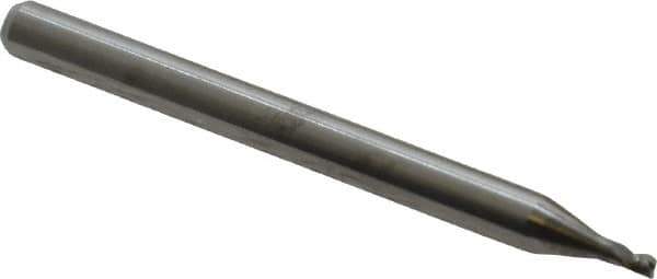 Kyocera - 3/64", 1/16" LOC, 1/8" Shank Diam, 1-1/2" OAL, 4 Flute, Solid Carbide Square End Mill - Single End, Uncoated, 30° Helix, Centercutting, Series 1820 - Exact Tool & Supply