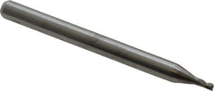 Kyocera - 3/64", 1/16" LOC, 1/8" Shank Diam, 1-1/2" OAL, 4 Flute, Solid Carbide Square End Mill - Single End, Uncoated, 30° Helix, Centercutting, Series 1820 - Exact Tool & Supply