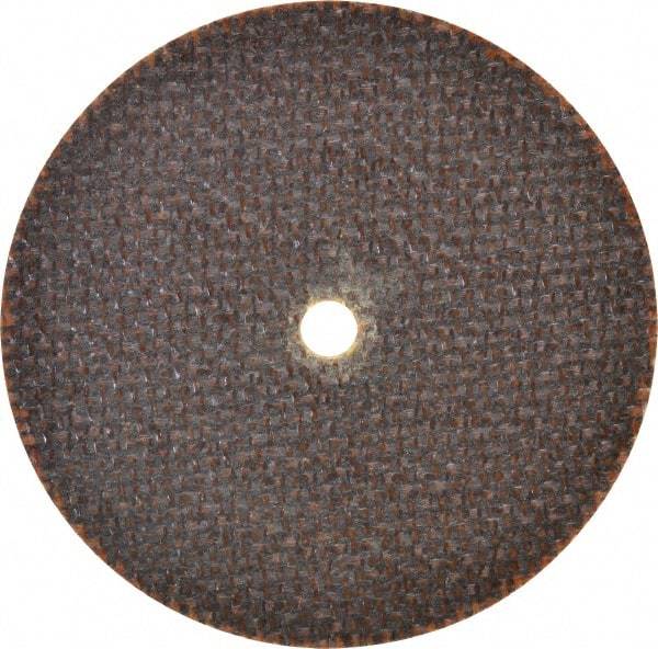 Norton - 3" 60 Grit Aluminum Oxide Cutoff Wheel - 0.06" Thick, 1/4" Arbor, 25,465 Max RPM, Use with Die Grinders - Exact Tool & Supply