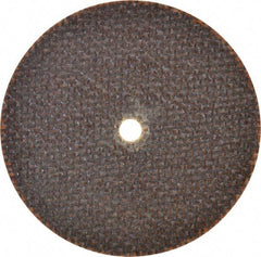 Norton - 3" 60 Grit Aluminum Oxide Cutoff Wheel - 0.06" Thick, 1/4" Arbor, 25,465 Max RPM, Use with Die Grinders - Exact Tool & Supply