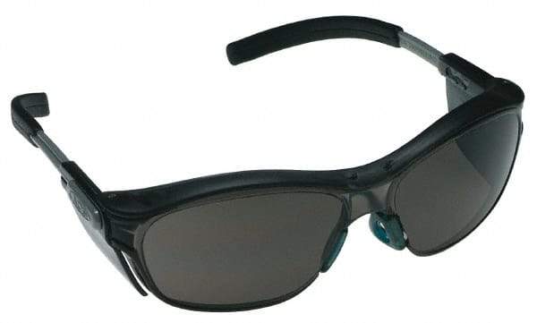 3M - +1.5, Gray Lenses, Anti-Fog, Framed Magnifying Safety Glasses - UV Protection, Adjustable Temples, Gray Plastic Frame, ANSI Z87.1-2003 - Exact Tool & Supply