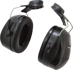 3M - Hard Hat Cap Mounted Black PVC Cushion Earmuffs - 25 NRR Rating - Exact Tool & Supply