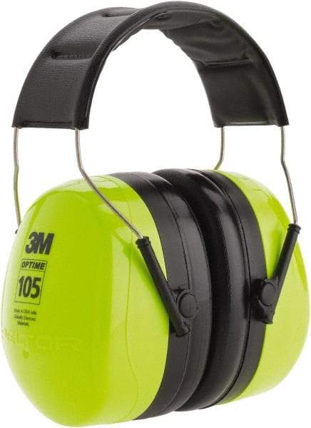 3M - Over the Head Black & Green Earmuffs - 30 NRR Rating - Exact Tool & Supply
