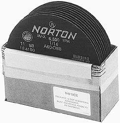 Made in USA - 7" 46 Grit Aluminum Oxide Cutoff Wheel - 3/32" Thick, 1-1/4" Arbor, 5,184 Max RPM, Use with Stationary Tools - Exact Tool & Supply