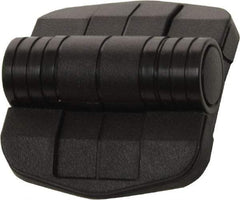 Made in USA - 2-1/4" Long x 2-1/16" Wide x 45/64" Thick, Door Positioning Hinge - Black Acetal with Chrome Steel Detent Ball, Black Finish - Exact Tool & Supply