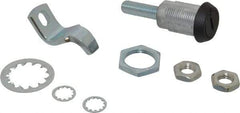 Made in USA - 3.02" Long x 1-1/16" Wide x 1-1/16" High, Slotted Recess Style Latch - Die Cast Zinc, with Black Powder Coat Finish - Exact Tool & Supply