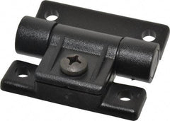 Value Collection - 2-1/2" Long x 2-17/64" Wide x 49/64" Thick, Adjustable Friction Hinge - Black Acetal Leaves with Polycarbonate Pin & 303 Stainless Steel Nut & Screw, Black Finish - Exact Tool & Supply