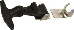 Value Collection - 4.658" Long x 2-7/16" Wide x 1-1/4" High, Draw Latch - EPDM Rubber Handle, 1010 Steel Keeper & Bracket, Aluminum Rivet, with Black Finish - Exact Tool & Supply