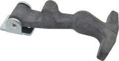 Value Collection - 5-7/8" Long x 3-1/8" Wide x 1-1/4" High, Draw Latch - EPDM Rubber Handle, 1010 Steel Keeper & Bracket, Aluminum Rivet, with Black Finish - Exact Tool & Supply