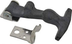 Value Collection - 5-7/8" Long x 3-1/8" Wide x 1-1/4" High, Draw Latch - EPDM Rubber Handle, 302 Stainless Steel Keeper, Bracket & Rivet, with Black Finish - Exact Tool & Supply