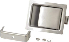 Made in USA - 5" Long x 2.68" Wide x 1-15/16" High, Paddle Latch - Stainless Steel, with Brushed Finish - Exact Tool & Supply
