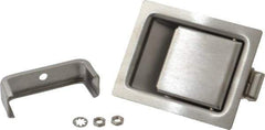 Made in USA - 3.31" Long x 2.68" Wide x 1.430" High, Paddle Latch - Stainless Steel, with Brushed Finish - Exact Tool & Supply
