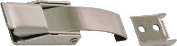 Made in USA - 3.3" Long x 7/8" Wide x 9/16" High, Draw Latch - Stainless Steel, with Passivate Finish - Exact Tool & Supply