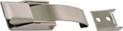 Made in USA - 3.3" Long x 7/8" Wide x 9/16" High, Draw Latch - Stainless Steel, with Passivate Finish - Exact Tool & Supply