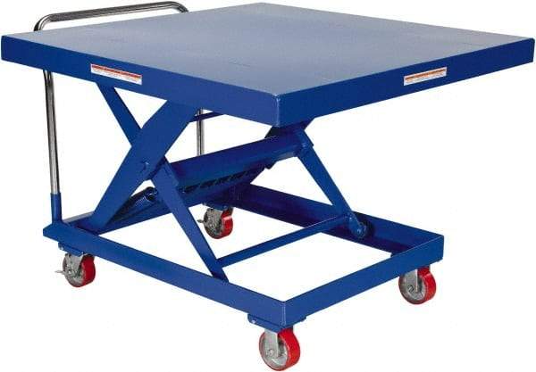 Vestil - 2,000 Lb Capacity, 34" Lift Height, Portable Workstation Manually Operated Lift - Exact Tool & Supply