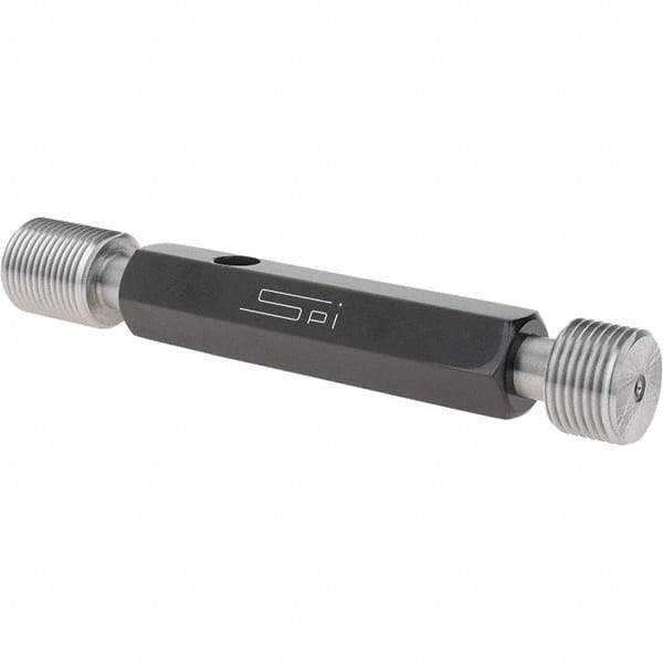 SPI - 3/4-16, Class 2B, Double End Plug Thread Go/No Go Gage - Steel, Size 3 Handle Included - Exact Tool & Supply